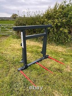 Nouveau télescopique robuste avec pic pour balles extensible pour 3 grandes balles. TOUTES LES PLAQUES.