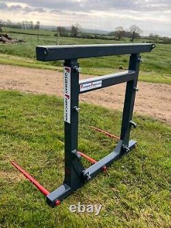 Nouveau télescopique robuste avec pic pour balles extensible pour 3 grandes balles. TOUTES LES PLAQUES.