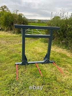 Nouveau télescopique robuste avec pic pour balles extensible pour 3 grandes balles. TOUTES LES PLAQUES.