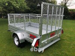 Nouvelle remorque monoroue robuste avec rampe de chargement et kit de cage LIVRAISON AU ROYAUME-UNI