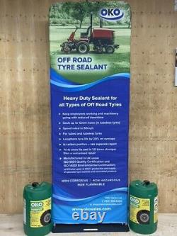 Oko 25 Litres Sceau de Scellant pour Pneus Tout-Terrain pour Tracteur Agricole et Tondeuse à Gazon