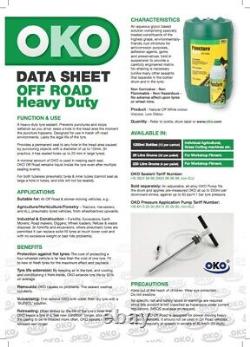 Oko Off Road 25 Litre Heavy Duty Tyre Sealant Drum Farming Tractor Lawnmower<br/>
<br/>Sceau de 25 litres de scellant pour pneus de tracteur agricole et tondeuse Oko Off Road de haute qualité