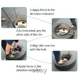 Outil de changement de pneu lourd en acier pour camion tracteur - 2 pièces