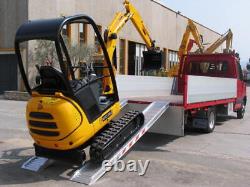 Paire de rampes lourdes de 2m (2000x300x2700kg) en alliage, pour machine de chantier