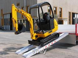 Paire de rampes lourdes de 2m (2000x300x2700kg) en alliage, pour machine de chantier