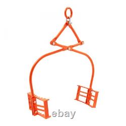 Pinces de levage en pierre de 24 pouces à deux griffes en acier, grappin à roche robuste pour manutention de bûches.