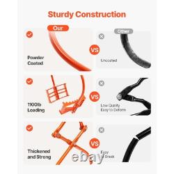 Pinces de levage en pierre de 24 pouces à deux griffes en acier, grappin à roche robuste pour manutention de bûches.