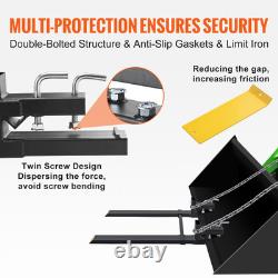 Pinces de palette robustes de 2000 lbs avec barres de stabilisation ajustables de 43 pouces pour