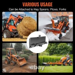 Plaque de skid steer universelle à 3 points en acier robuste, adaptateur compatible avec