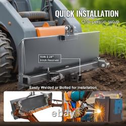 Plaque de skid steer universelle à 3 points en acier robuste, adaptateur compatible avec