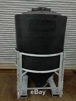 Portable Ton Repas Bin (1000 Kg) En Polyéthylène Robuste Avec Cadre Galvanisé