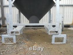 Portable Ton Repas Bin (1000 Kg) En Polyéthylène Robuste Avec Cadre Galvanisé