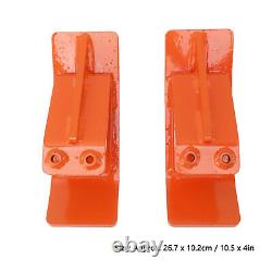Protecteur de Seau de Tracteur 2pcs Protecteur de Bord de Ski en Acier Résistant avec Double