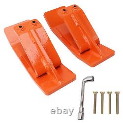 Protecteur de Seau de Tracteur 2pcs Protecteur de Bord de Ski en Acier Résistant avec Double