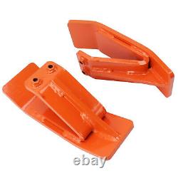 Protecteur de Seau de Tracteur 2pcs Protecteur de Bord de Ski en Acier Résistant avec Double