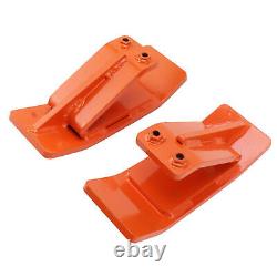 Protecteur de Seau de Tracteur 2pcs Protecteur de Bord de Ski en Acier Résistant avec Double