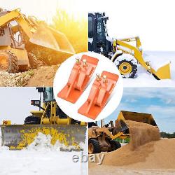 Protecteur de Seau de Tracteur 2pcs Protecteur de Bord de Ski en Acier Résistant avec Double