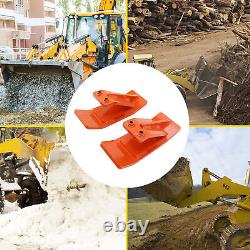 Protecteur de Seau de Tracteur 2pcs Protecteur de Bord de Ski en Acier Résistant avec Double