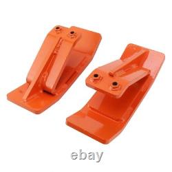 Protecteur de seau de tracteur 2 pièces en acier robuste avec protection de bord de ski double