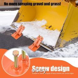 Protecteur de seau de tracteur 2 pièces en acier robuste avec protection de bord de ski double