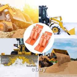 Protecteur de seau de tracteur 2 pièces en acier robuste avec protection de bord de ski double