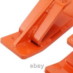 Protecteur de seau de tracteur 2 pièces en acier robuste avec protection de bord de ski double