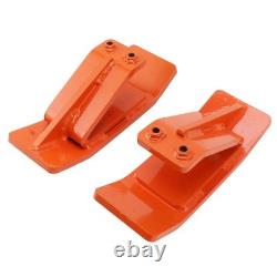 Protecteur de seau de tracteur 2 pièces en acier robuste avec protection de bord de ski double