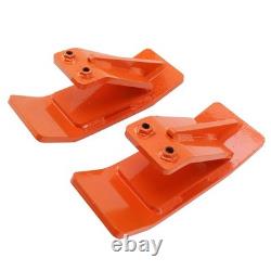 Protecteur de seau de tracteur 2 pièces en acier robuste avec protection de bord de ski double