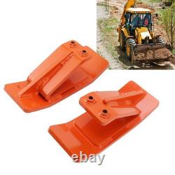 Protecteur de seau de tracteur 2 pièces en acier robuste avec protection de bord de ski double