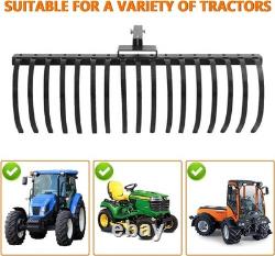 Râteau à paille de pin à tirer derrière le déchaumeur avec 17 dents pour tracteur de pelouse ATV/UTV