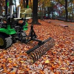 Râteau à paille de pin à tirer derrière le déchaumeur avec 17 dents pour tracteur de pelouse ATV/UTV