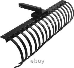 Râteau à paille de pin remorqué avec déchaumeur de 17 dents pour tracteur de pelouse ATV/UTV