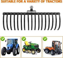 Râteau à paille de pin remorqué avec déchaumeur de 17 dents pour tracteur de pelouse ATV/UTV