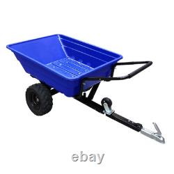 Remorque ATV de jardin avec basculement, quad, ferme, chariot à benne robuste, pneus tout-terrain