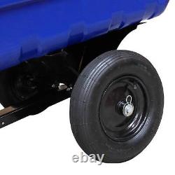 Remorque ATV de jardin basculante pour quad, tracteur robuste à pneus pneumatiques de 295 kg
