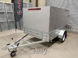 Remorque Apache 8X5 Heavy Duty pour Jardiniers Paysagistes avec bords extra hauts et rampe arrière