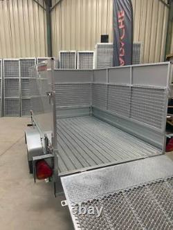 Remorque Apache 8X5 Heavy Duty pour Jardiniers Paysagistes avec bords extra hauts et rampe arrière