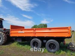 Remorque agricole JACKSTA 12 tonnes à côtés rabattables, remorque agricole robuste hors TVA