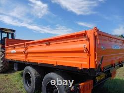 Remorque agricole JACKSTA 12 tonnes à côtés rabattables, remorque agricole robuste hors TVA