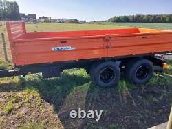 Remorque agricole JACKSTA 12 tonnes à côtés rabattables, remorque agricole robuste hors TVA