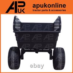 Remorque basculante à côté en treillis pour tondeuse autoportée ATV pour foin, fumier, paille et boue