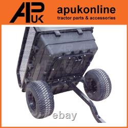 Remorque basculante à côté en treillis pour tondeuse autoportée ATV pour foin, fumier, paille et boue