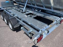 Remorque basculante à triple essieu de 13,3 pieds x 6,6 pieds 3500 kg hydraulique lourde