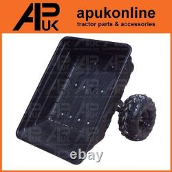 Remorque basculante de 700 kg avec bac en plastique robuste pour fumier, compost, gravier et terre