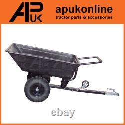 Remorque basculante pour ATV avec pneus pneumatiques pour foin, fumier, paille, terre