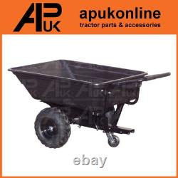 Remorque basculante pour ATV avec pneus pneumatiques pour foin, fumier, paille, terre