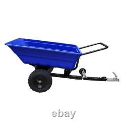 Remorque de jardin pour VTT, basculante, ferme, quad, tracteur robuste, chariot basculant avec pneus tout-terrain