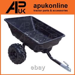 Remorque utilitaire à bascule pour quad ATV robuste avec tondeuse à conduire, pneus tout-terrain