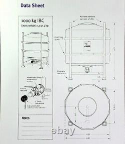 Réservoir de tour d'eau 800L Réservoirs robustes utilisés de qualité alimentaire