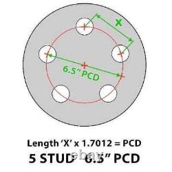 Roue et pneu de remorque robuste 13 185/70 R13C assemblage 5 goujons x 6.5 165
